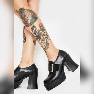 “UR So Pathetic” Platform Mary Janes